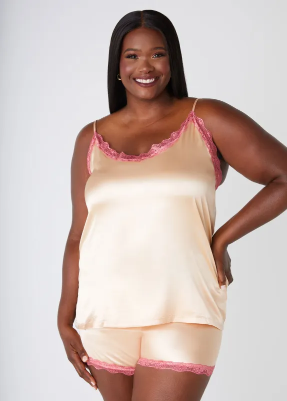 Cozy Couture Lace Trimmed Set sold by Ashley Stewart