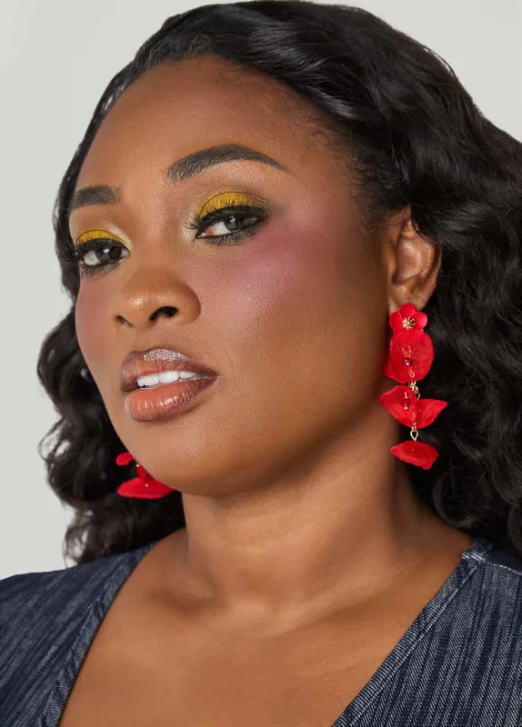 Flower Dangle Earrings sold by Ashley Stewart