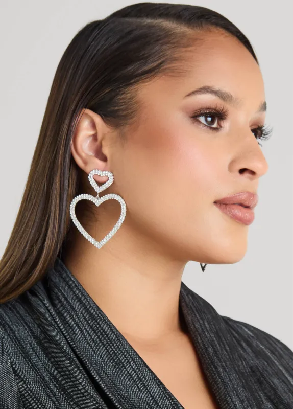 Crystal Heart Earrings sold by Ashley Stewart