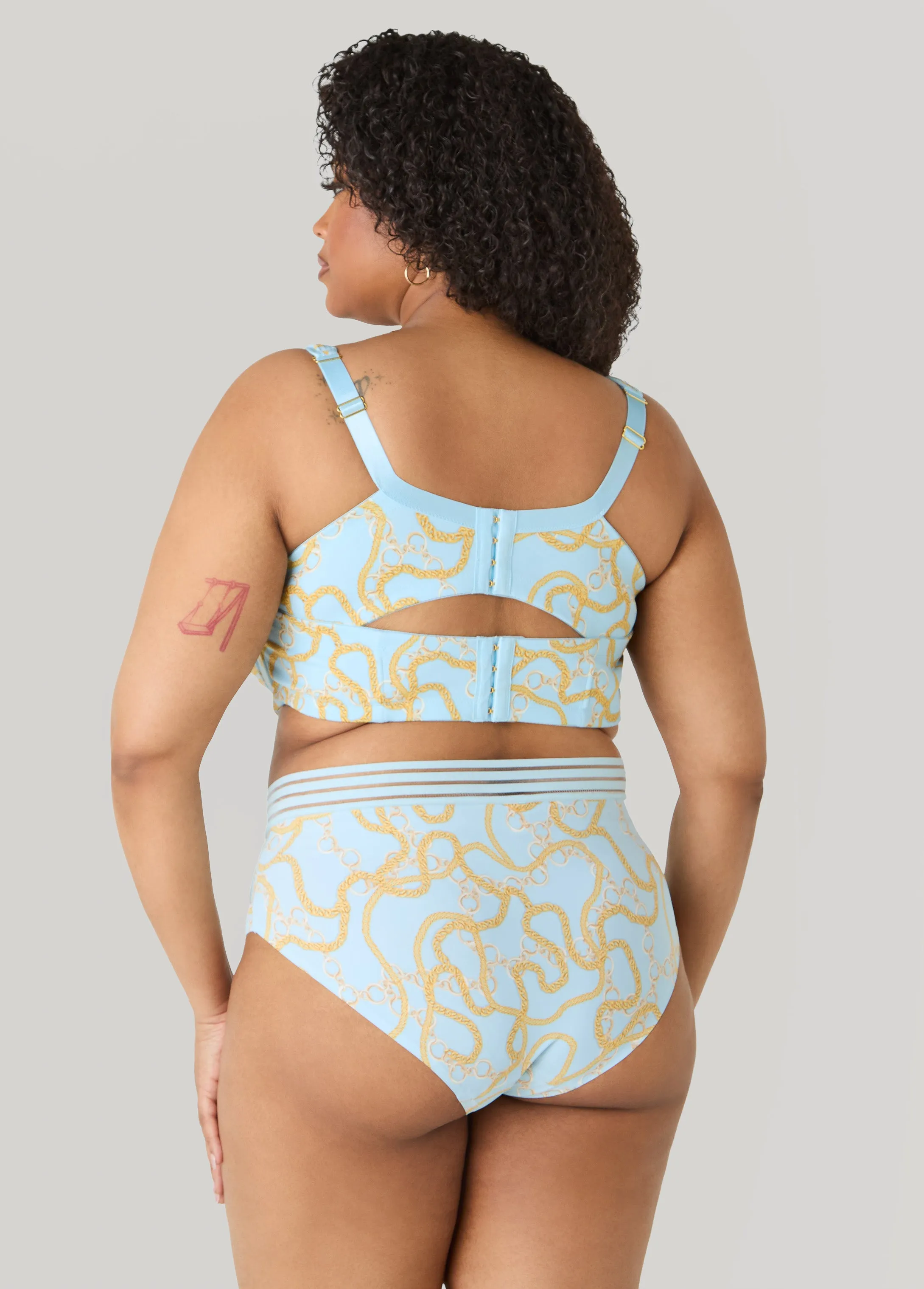 Chain Print Plunge Butterfly Bra sold by Ashley Stewart product image thumbnail 2