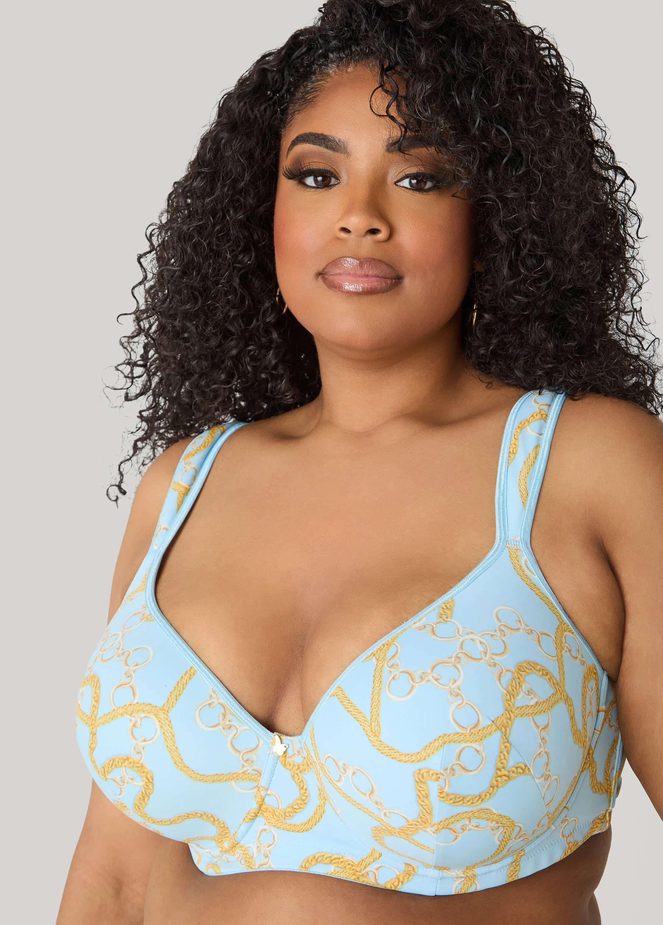 Chain Print Plunge Butterfly Bra sold by Ashley Stewart product image thumbnail 4