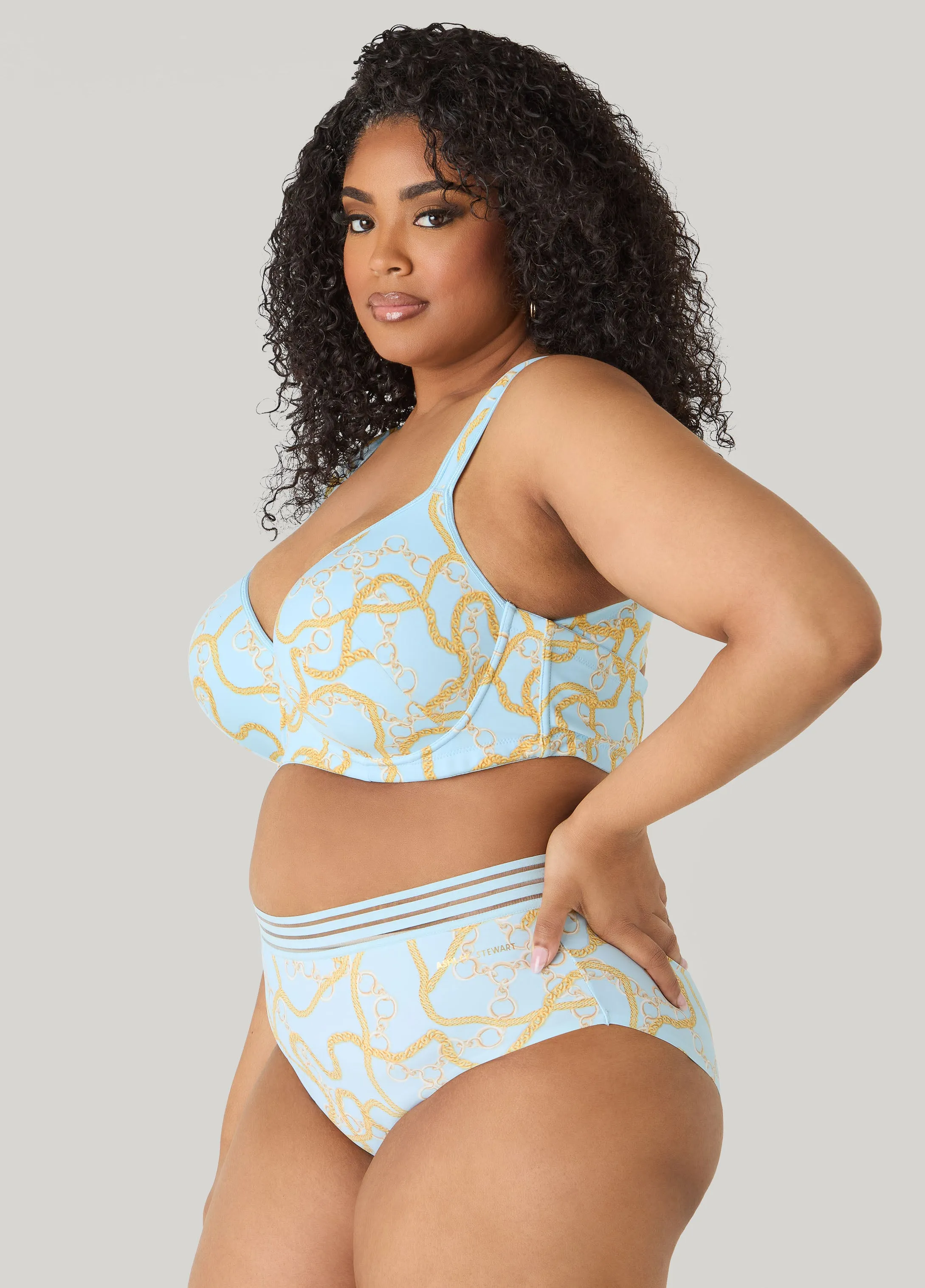 Chain Print Plunge Butterfly Bra sold by Ashley Stewart product image thumbnail 3
