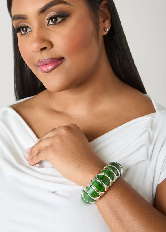 Marbled Stone Stretch Bracelet sold by Ashley Stewart