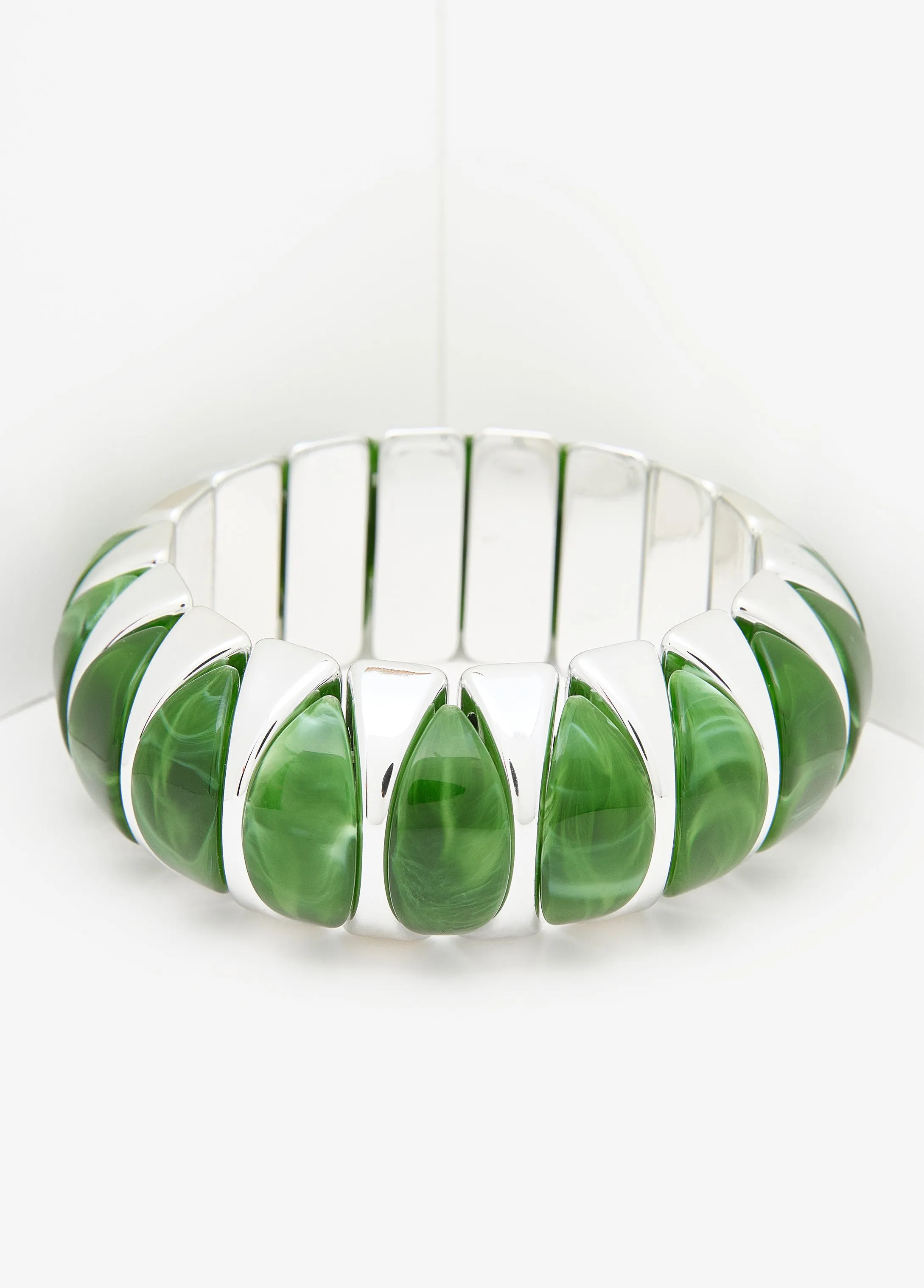 Marbled Stone Stretch Bracelet sold by Ashley Stewart product image thumbnail 2