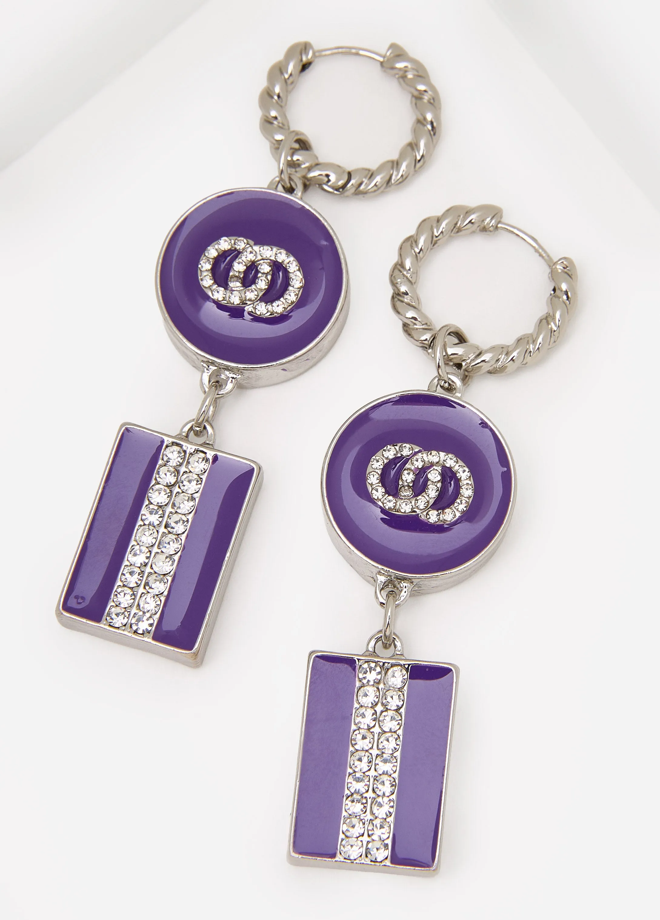 Crystal Rings Earrings sold by Ashley Stewart product image thumbnail 2