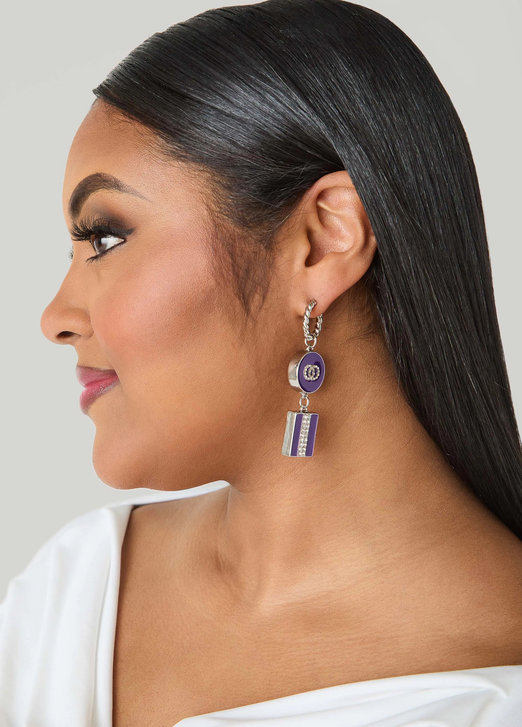 Crystal Rings Earrings sold by Ashley Stewart