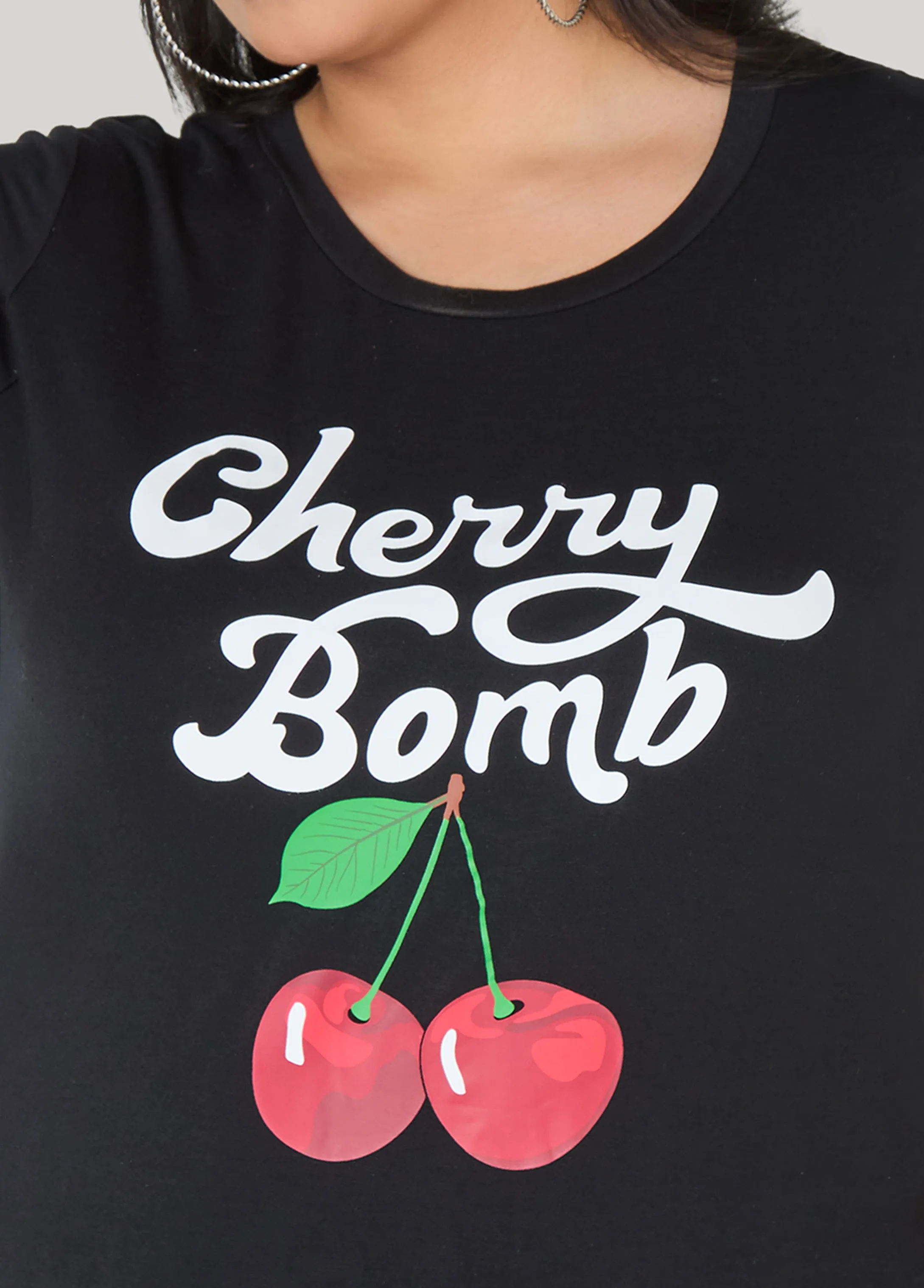 Cherry Bomb Graphic Tee sold by Ashley Stewart product image thumbnail 4
