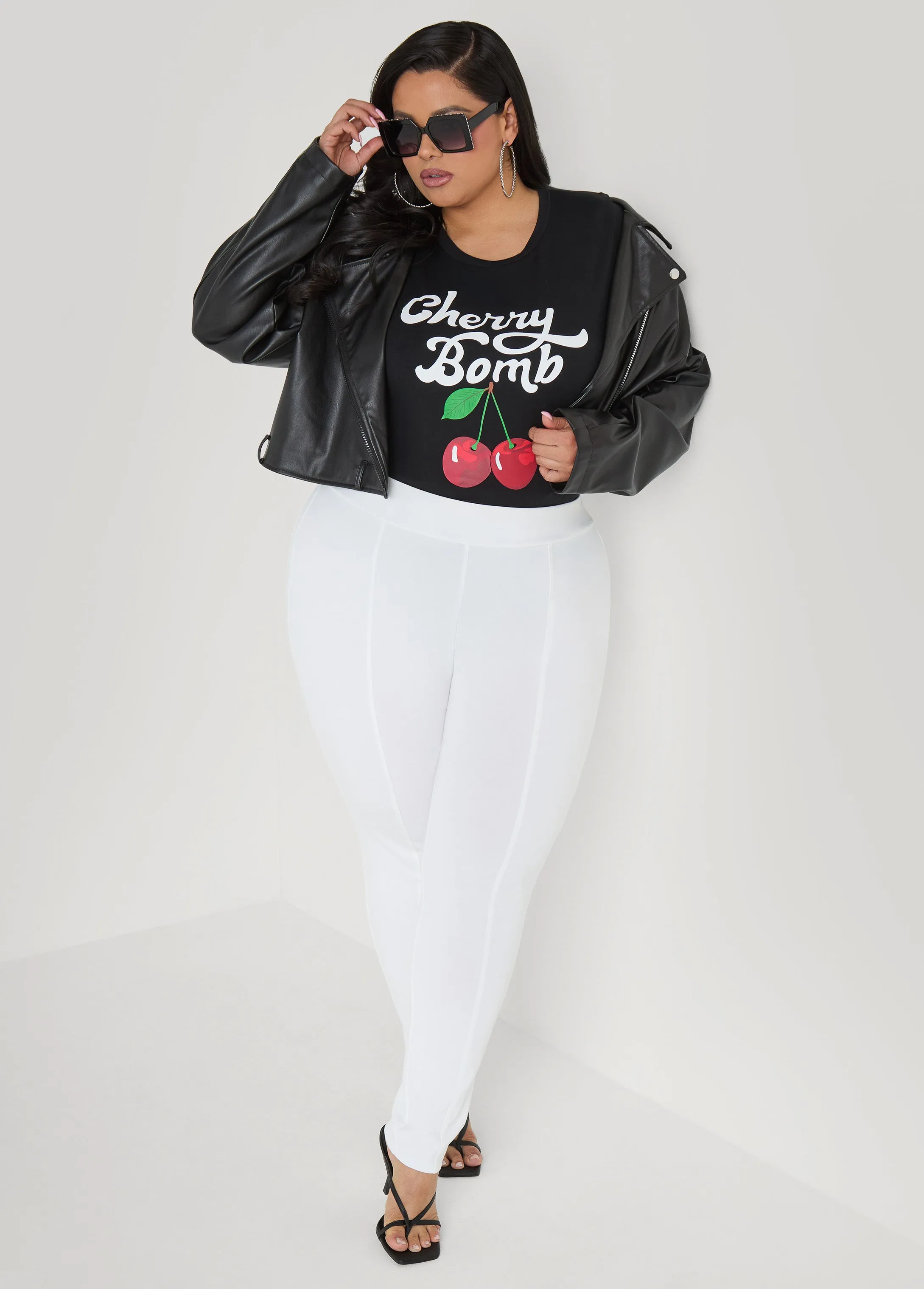 Cherry Bomb Graphic Tee sold by Ashley Stewart product image thumbnail 3