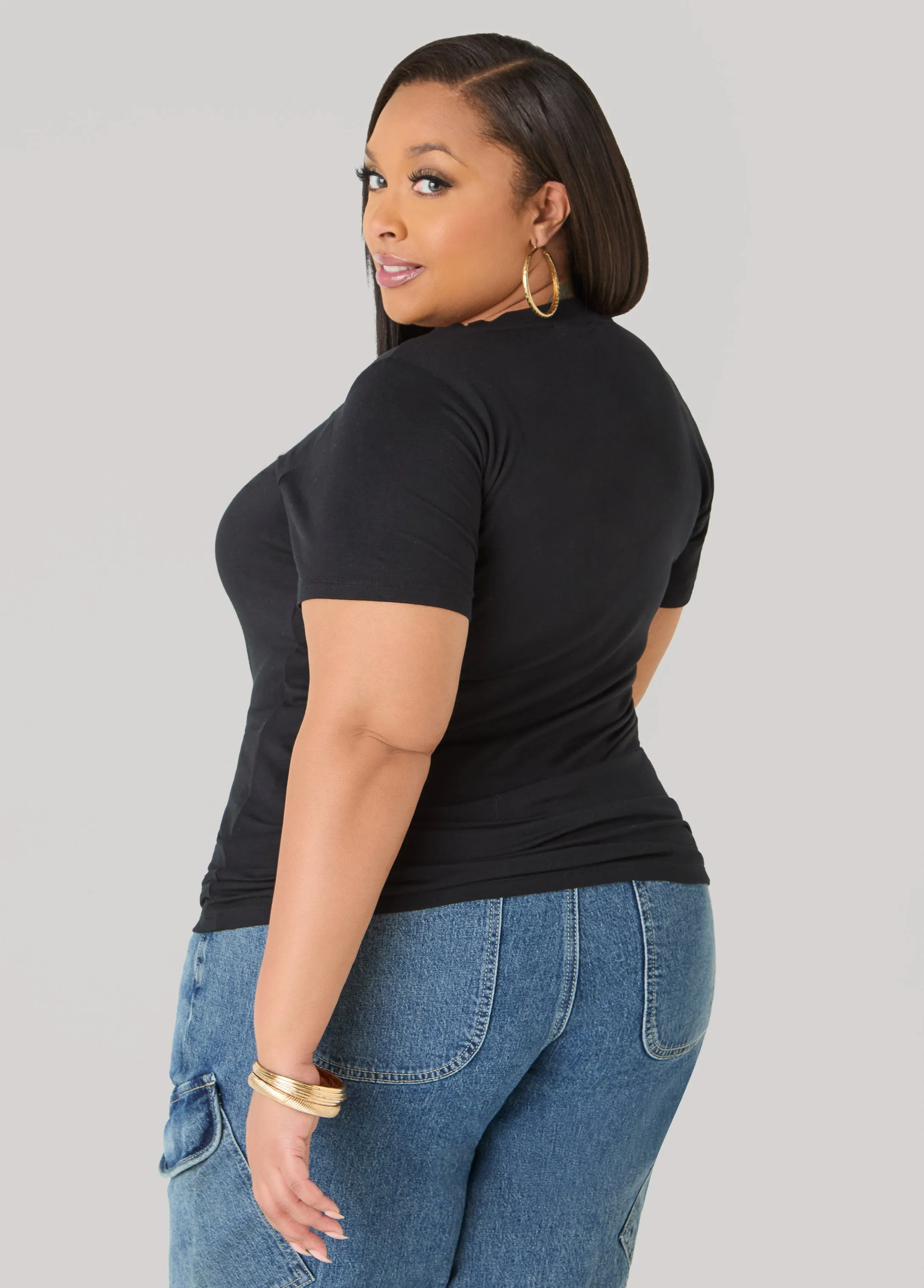 Metallic Aries Queen Graphic Tee sold by Ashley Stewart product image thumbnail 2