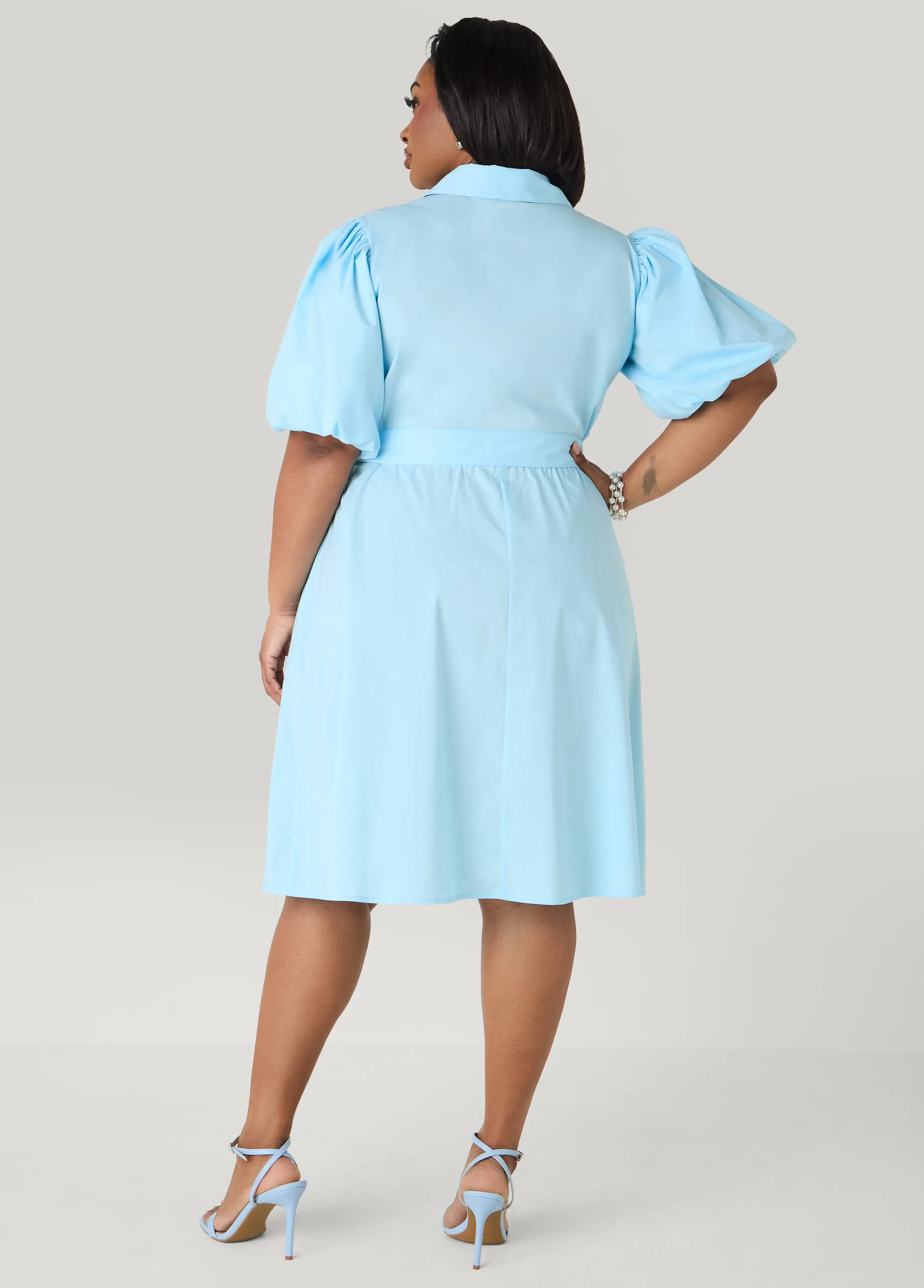 Crochet Paneled A Line Shirtdress sold by Ashley Stewart product image thumbnail 2