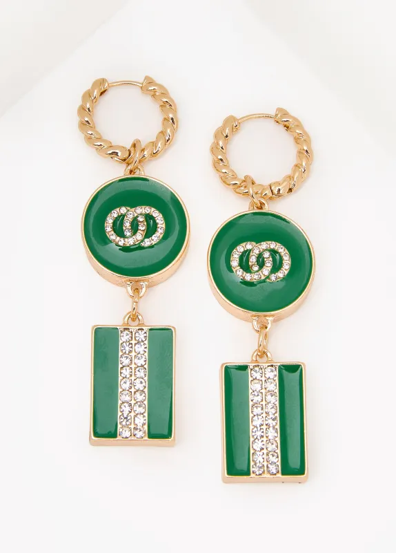 Crystal Ring Drop Earrings made by Ashley Stewart