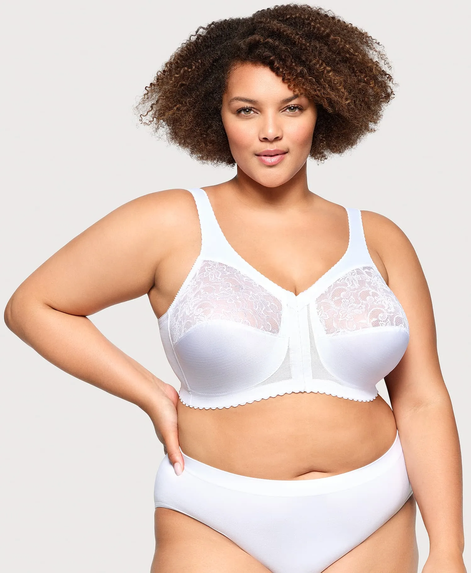 MagicLift Front-Closure Support Bra White sold by Ashley Stewart product image thumbnail 3