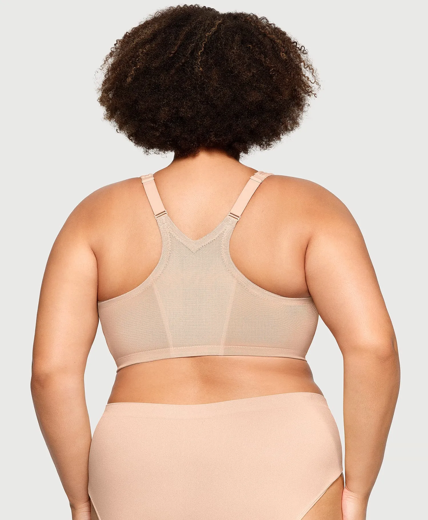 MagicLift Front-Closure Racerback Bra Cafe sold by Ashley Stewart product image thumbnail 2