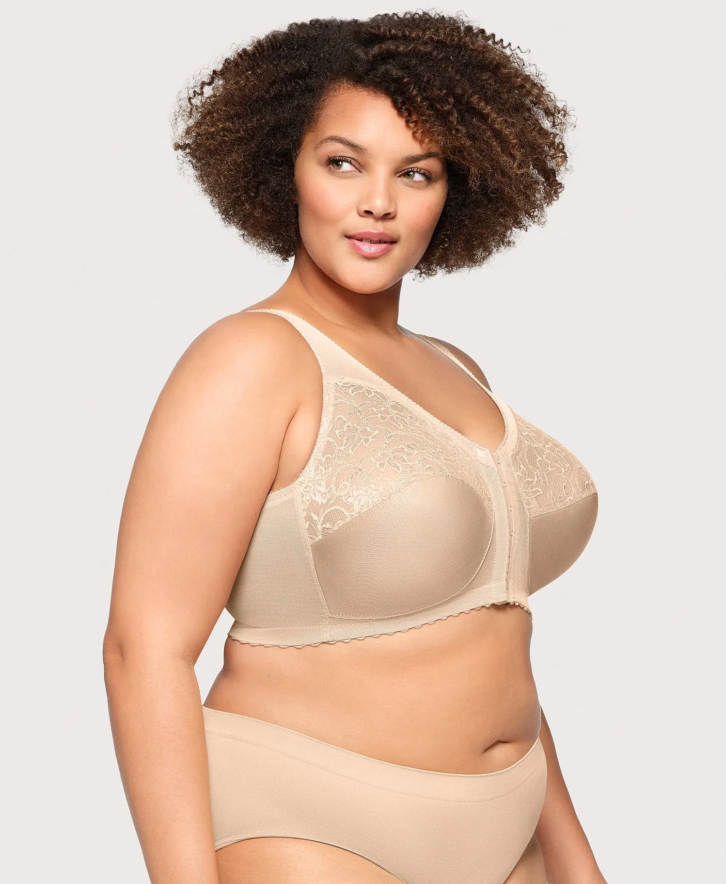 MagicLift Front-Closure Support Bra Blush sold by Ashley Stewart product image thumbnail 4