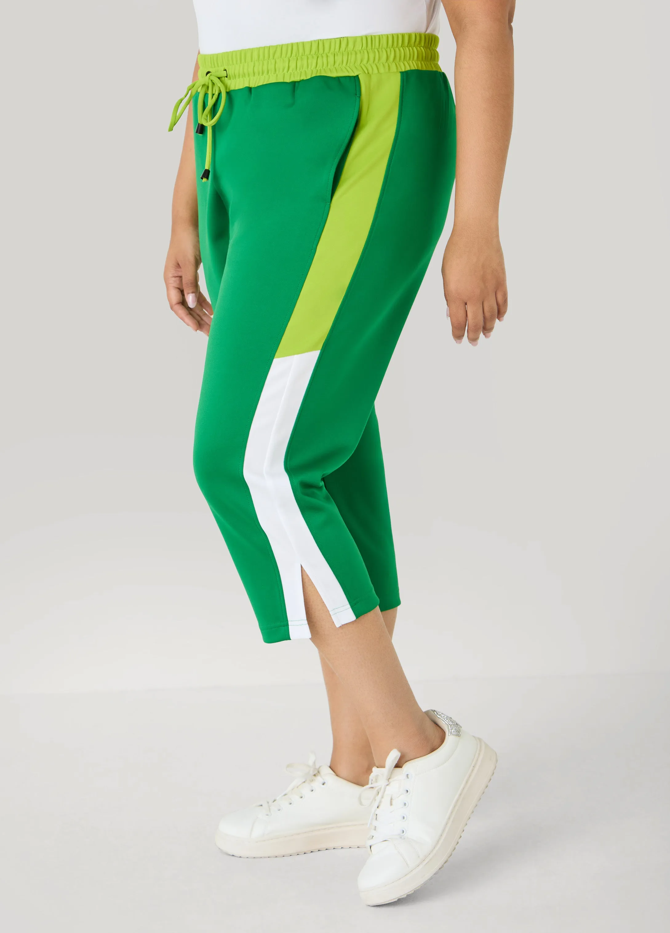 Side Split Colorblock Capris sold by Ashley Stewart product image thumbnail 3