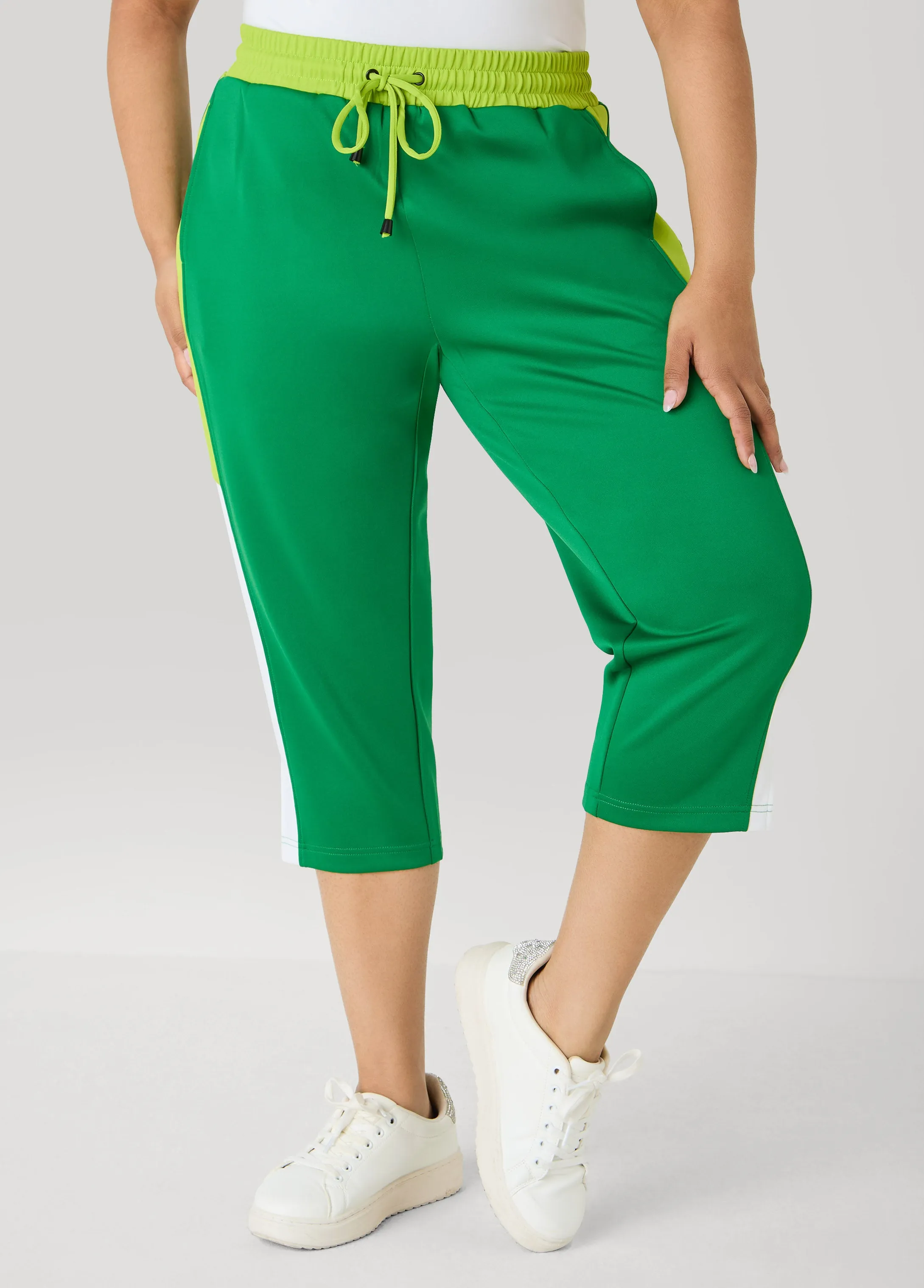 Side Split Colorblock Capris sold by Ashley Stewart product image thumbnail 4