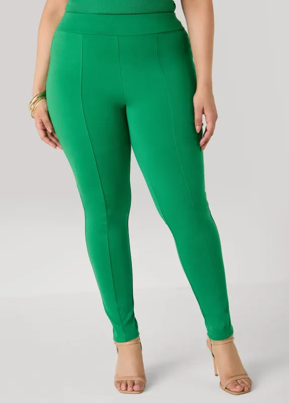 Ponte High Waist Seamed Leggings sold by Ashley Stewart