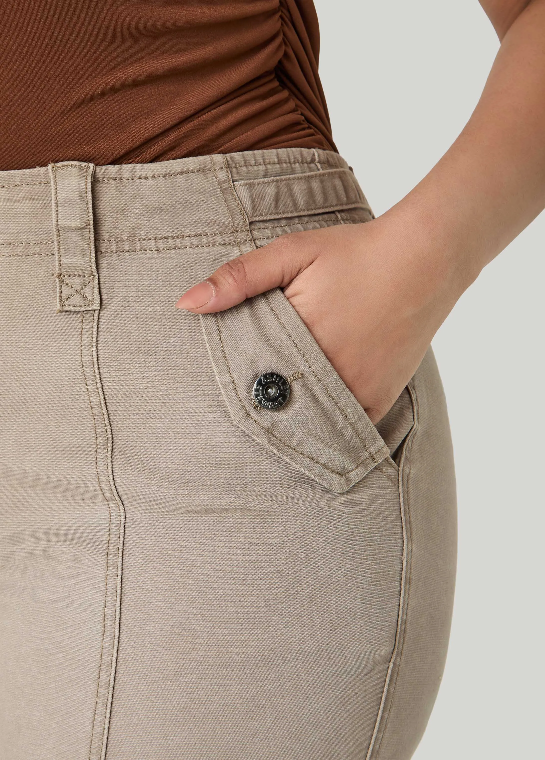 Flap Pocket Skinny Jeans sold by Ashley Stewart product image thumbnail 4