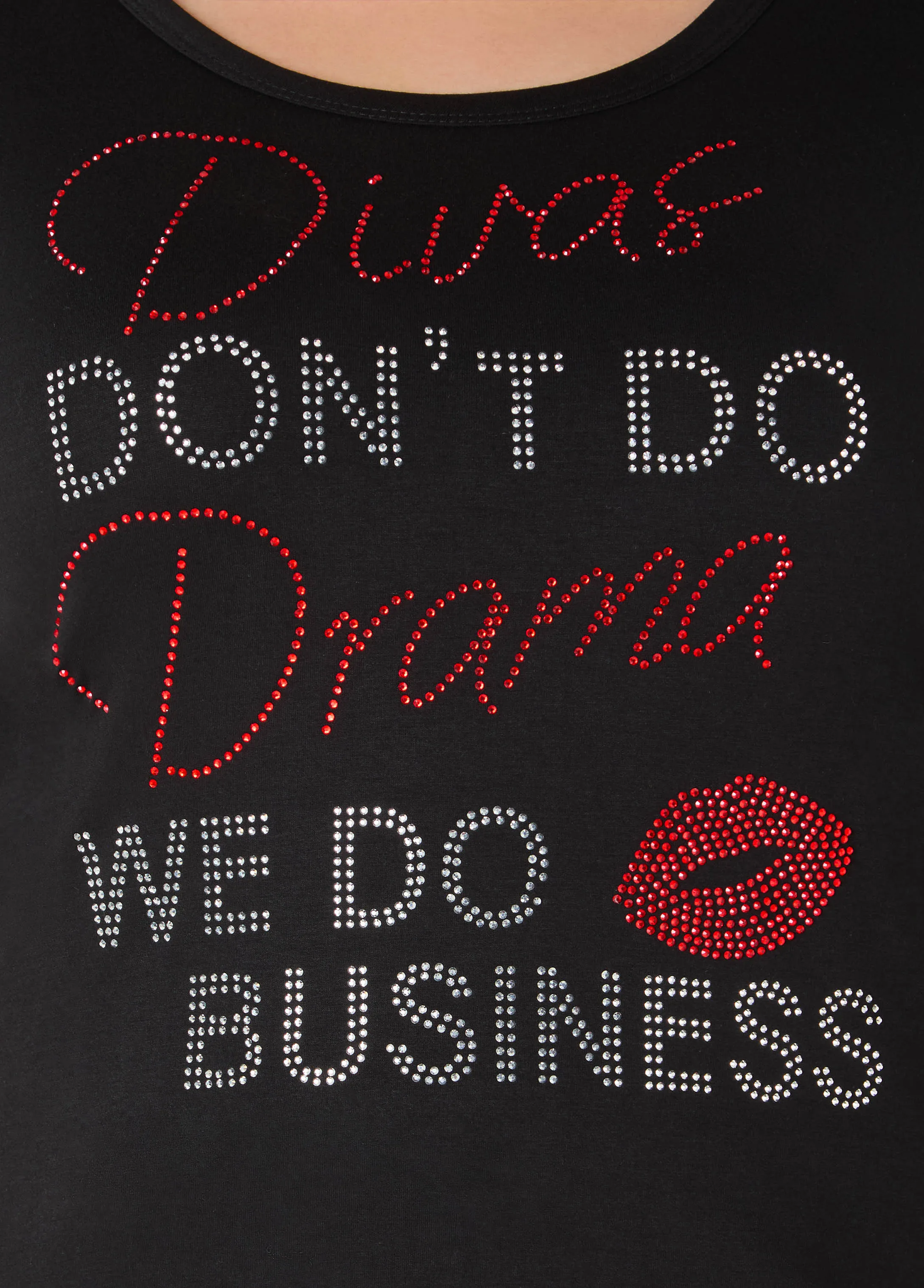 Divas Dont Do Drama Crystal Tee sold by Ashley Stewart product image thumbnail 4