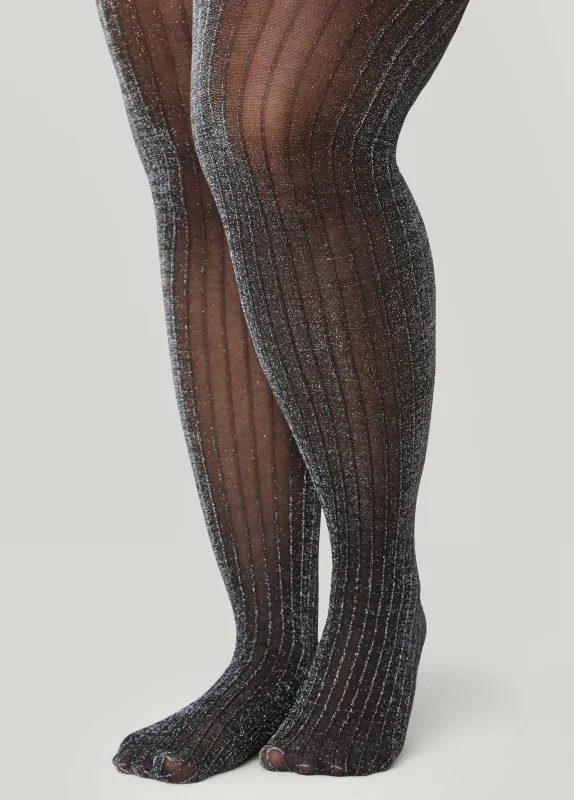 Lurex™ Striped Opaque Tights sold by Ashley Stewart