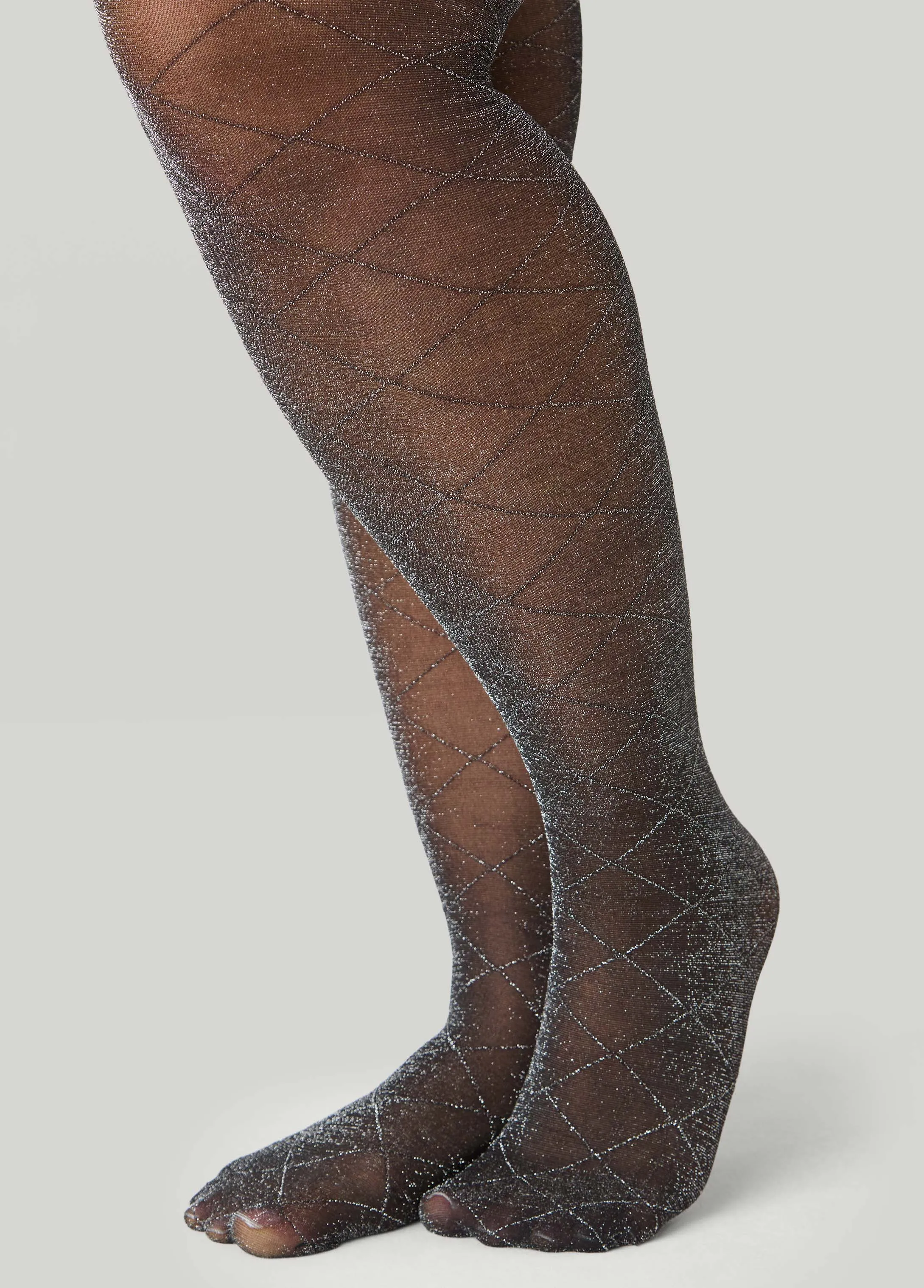 Lurex™ Checked Opaque Tights sold by Ashley Stewart