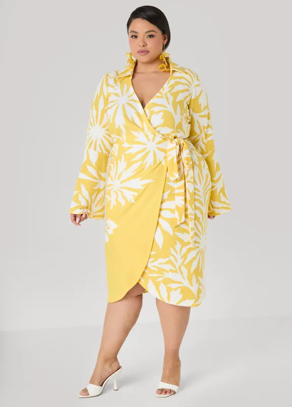 Floral Print Wrap Dress made by Ashley Stewart