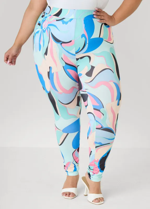Floral High Rise Leggings sold by Ashley Stewart