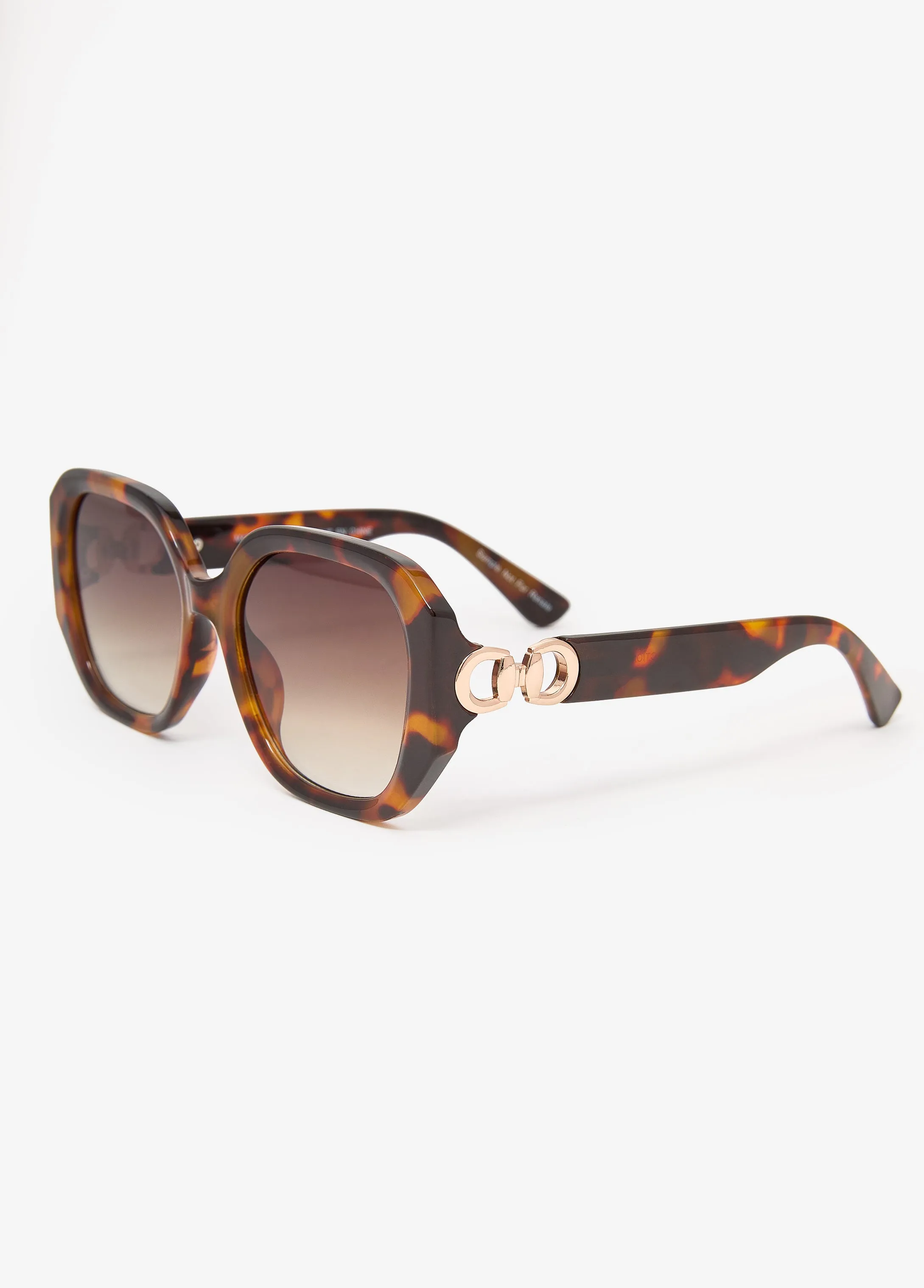 Square Tortoiseshell Sunglasses sold by Ashley Stewart product image thumbnail 2