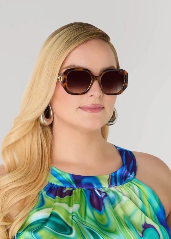 Square Tortoiseshell Sunglasses sold by Ashley Stewart
