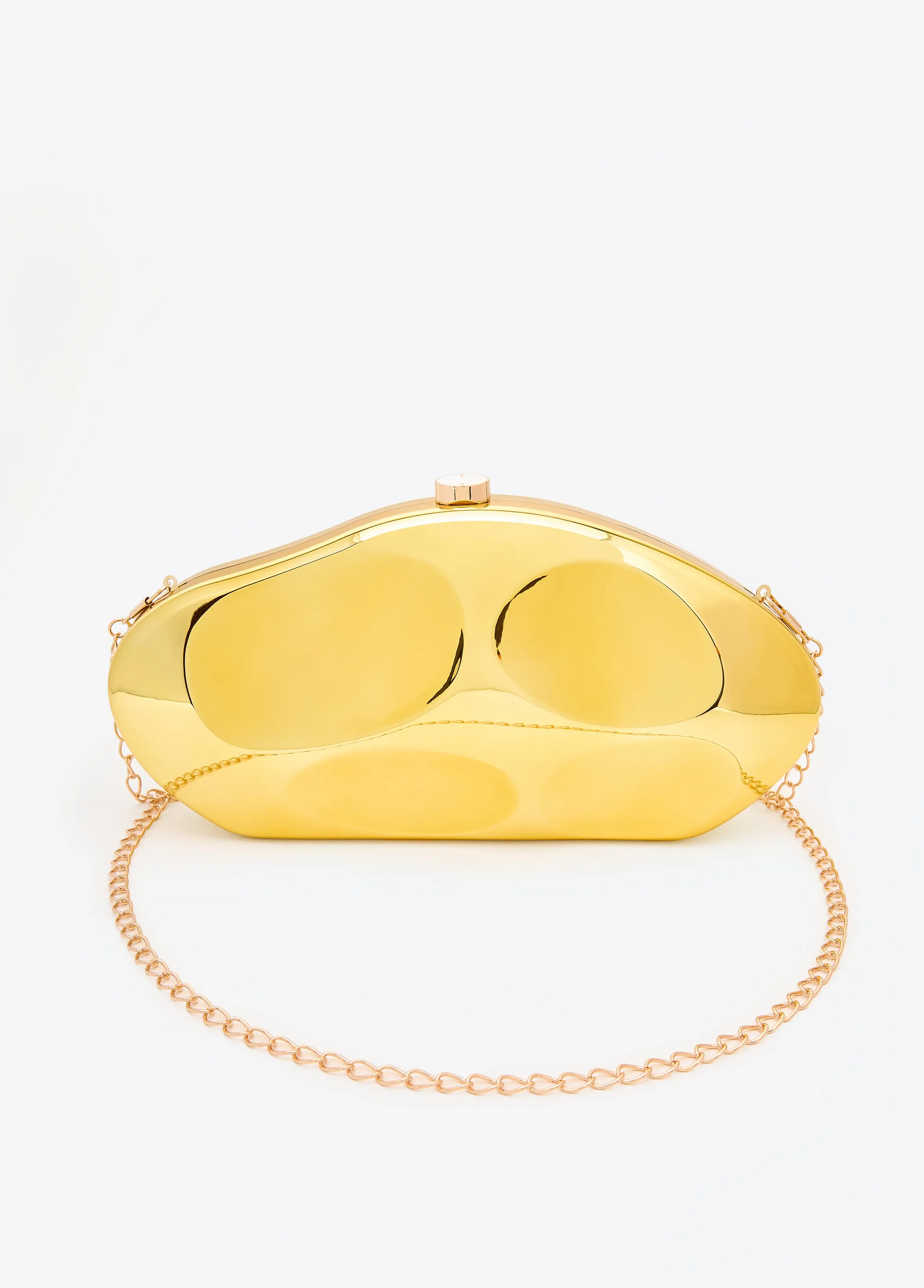 Metallic Hammered Bean Clutch sold by Ashley Stewart product image thumbnail 3