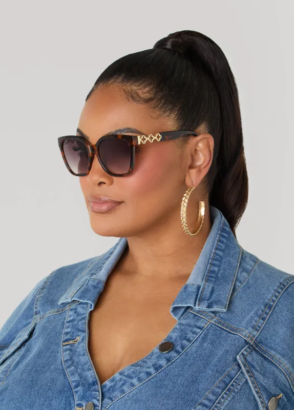 Cutout Tortoiseshell Sunglasses sold by Ashley Stewart