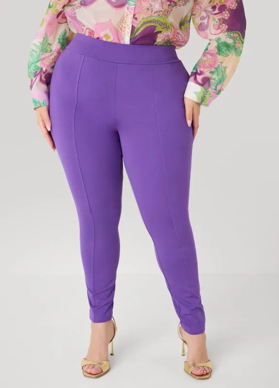 Seam Detailed Ponte Leggings sold by Ashley Stewart
