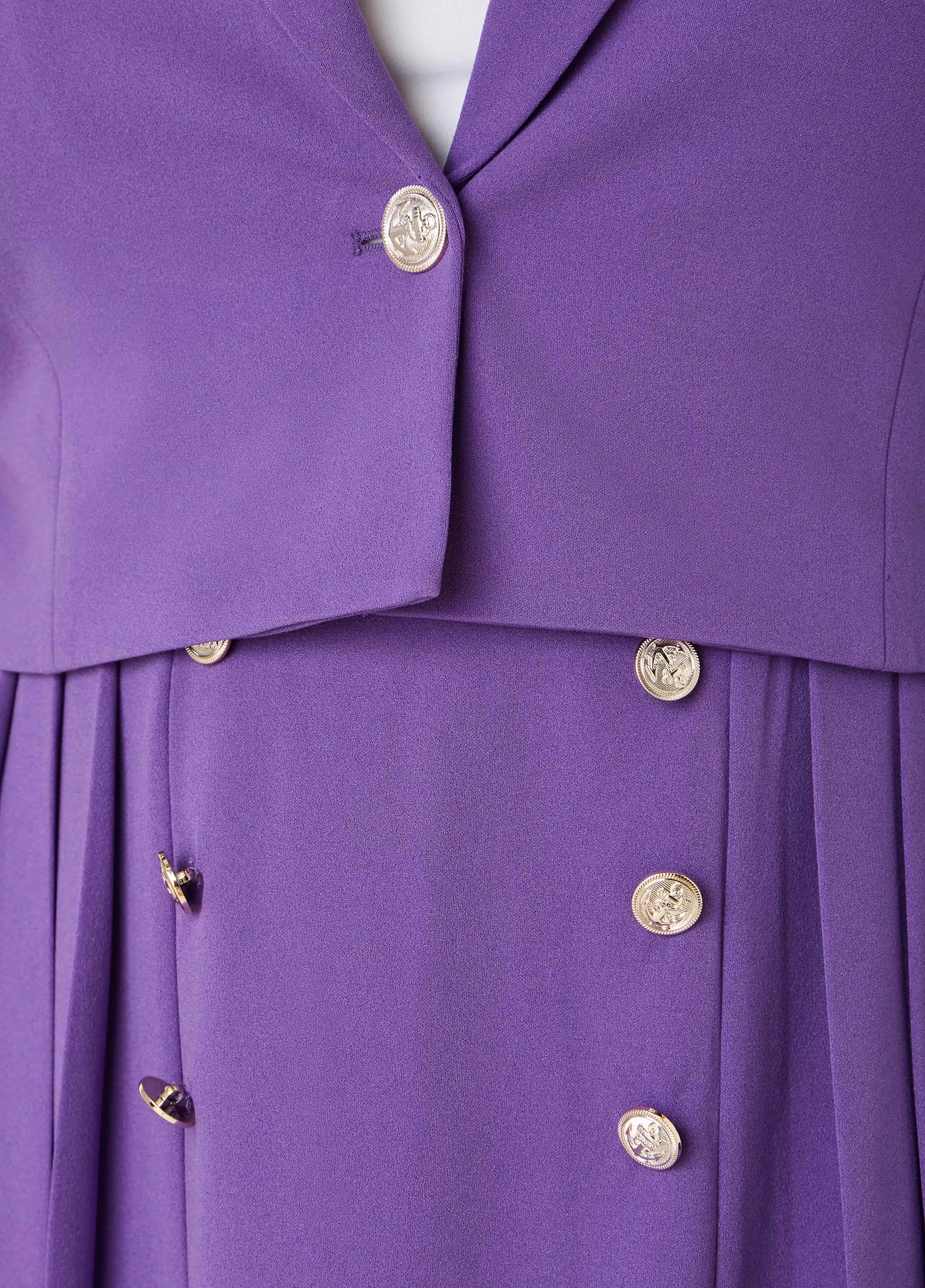 Cropped Button Front Blazer sold by Ashley Stewart product image thumbnail 4