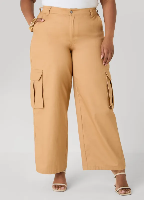 Cargo Wide Leg Pants made by Ashley Stewart