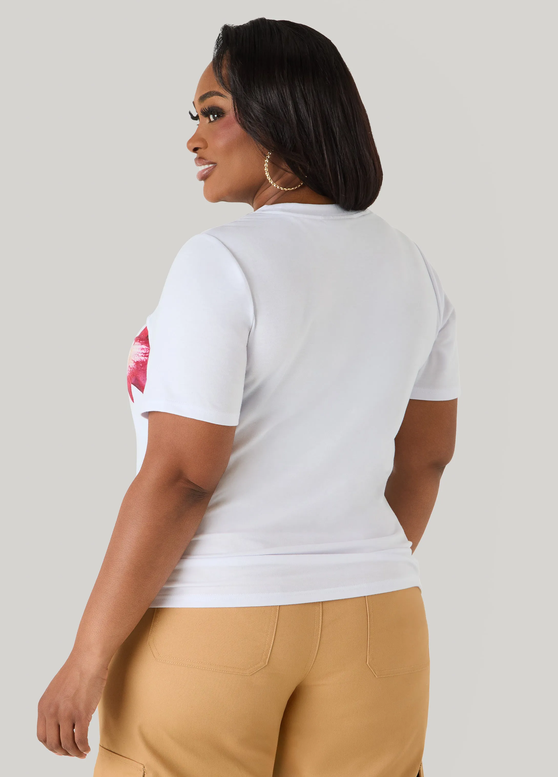 Floral Jersey Graphic Tee sold by Ashley Stewart product image thumbnail 2