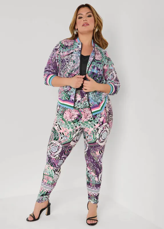 High Rise Status Print Leggings made by Ashley Stewart