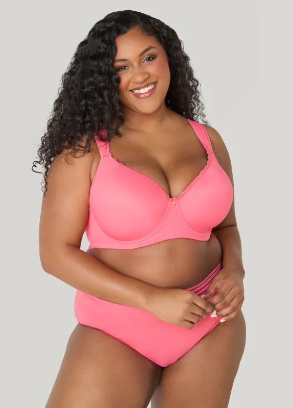 Lace Trimmed Full Coverage Butterfly Bra made by Ashley Stewart