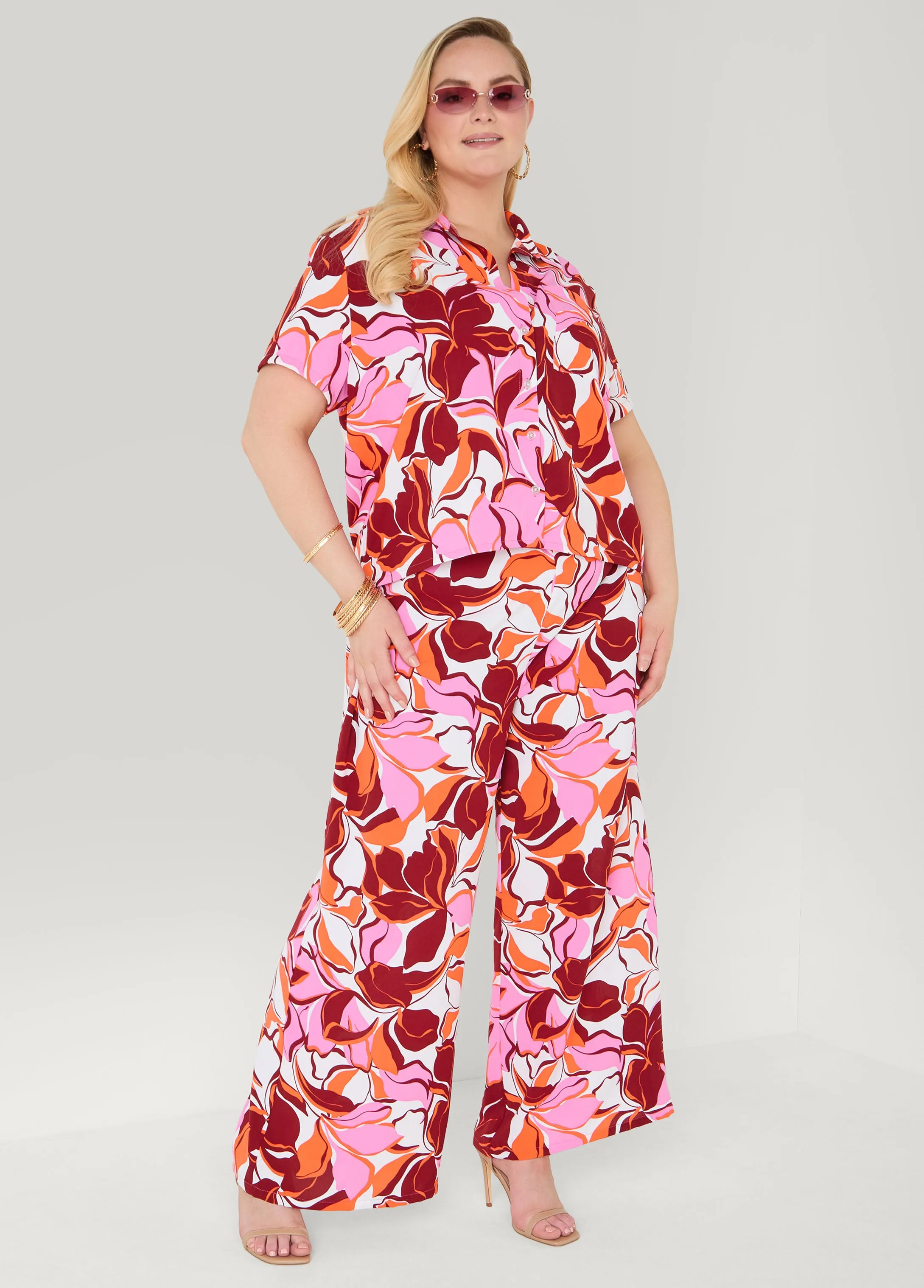 Printed High Waist Pants sold by Ashley Stewart