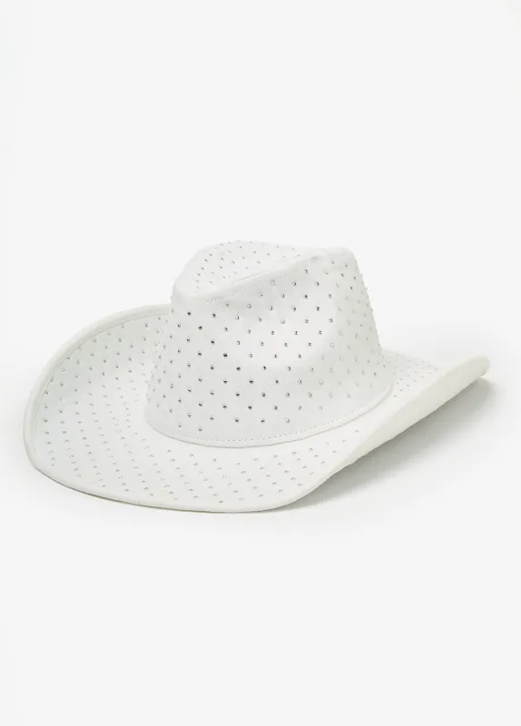Crystal Denim Cowboy Hat made by Ashley Stewart