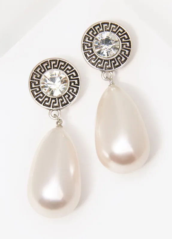 Faux Pearl Teardrop Earrings made by Ashley Stewart