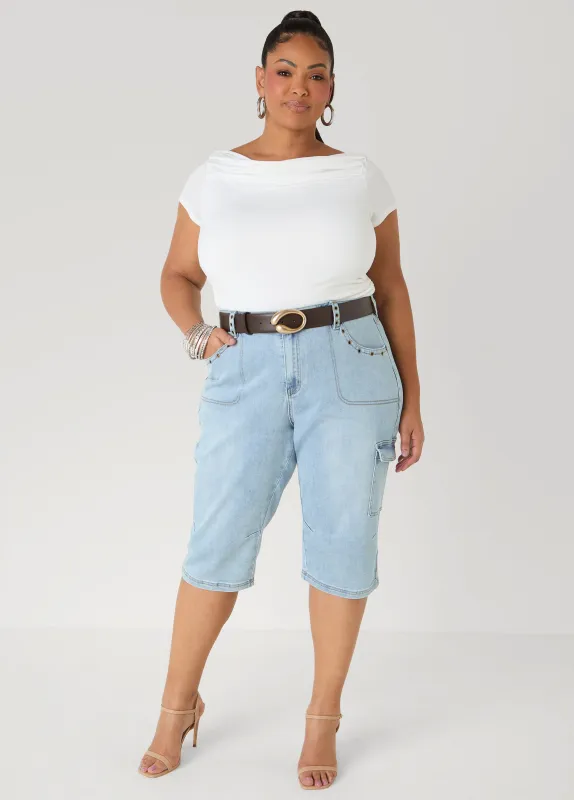 Sculpted Buckle Belt made by Ashley Stewart