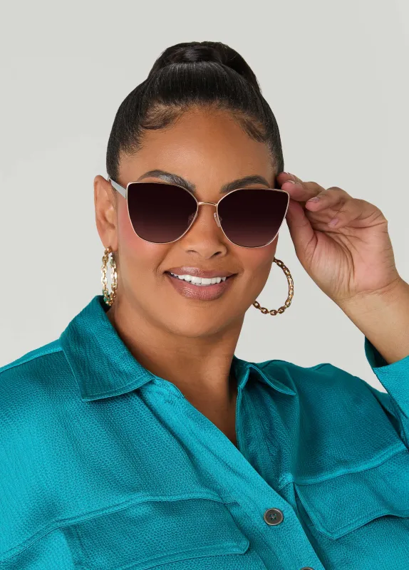 Ombre Cat Eyed Sunglasses made by Ashley Stewart