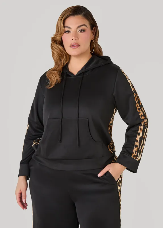 Animal Striped Hoodie sold by Ashley Stewart