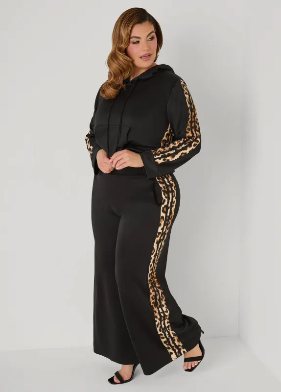 Animal Striped Wide Leg Pants made by Ashley Stewart