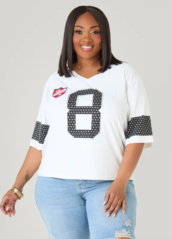 Queen 8 Crystal Jersey made by Ashley Stewart