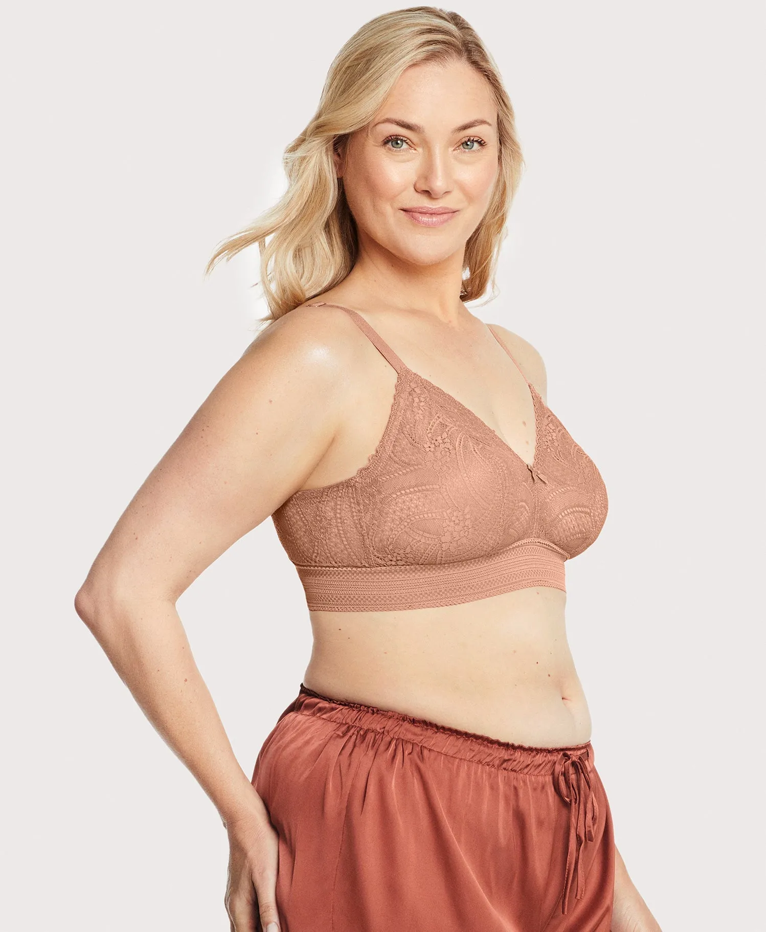 Bramour Gramercy Lace Triangle Bralette sold by Ashley Stewart product image thumbnail 3