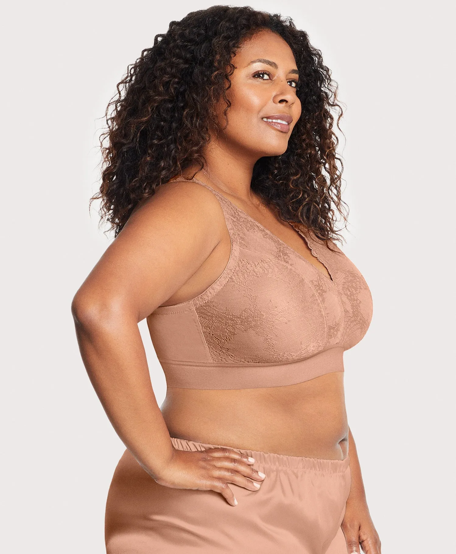Bramour Lexington Lace Plunge Bralette sold by Ashley Stewart product image thumbnail 3