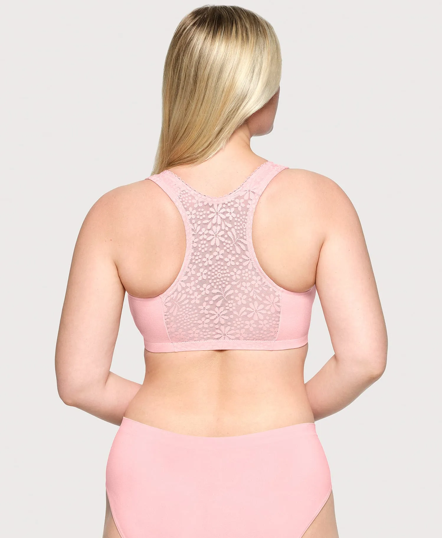 T Back Lace Panel Comfort Bra sold by Ashley Stewart product image thumbnail 2