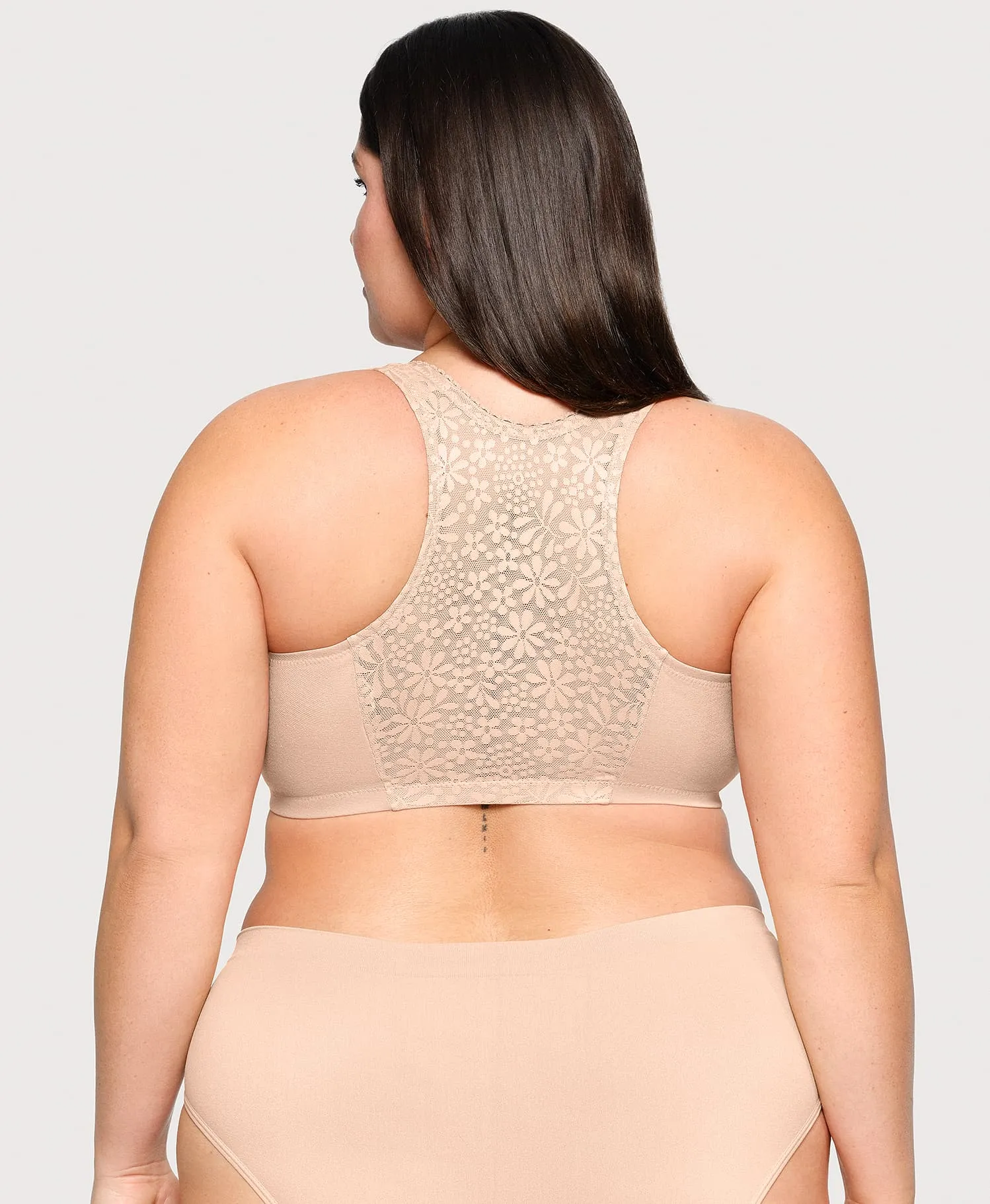 Lace Panel T Back Comfort Bra sold by Ashley Stewart product image thumbnail 2