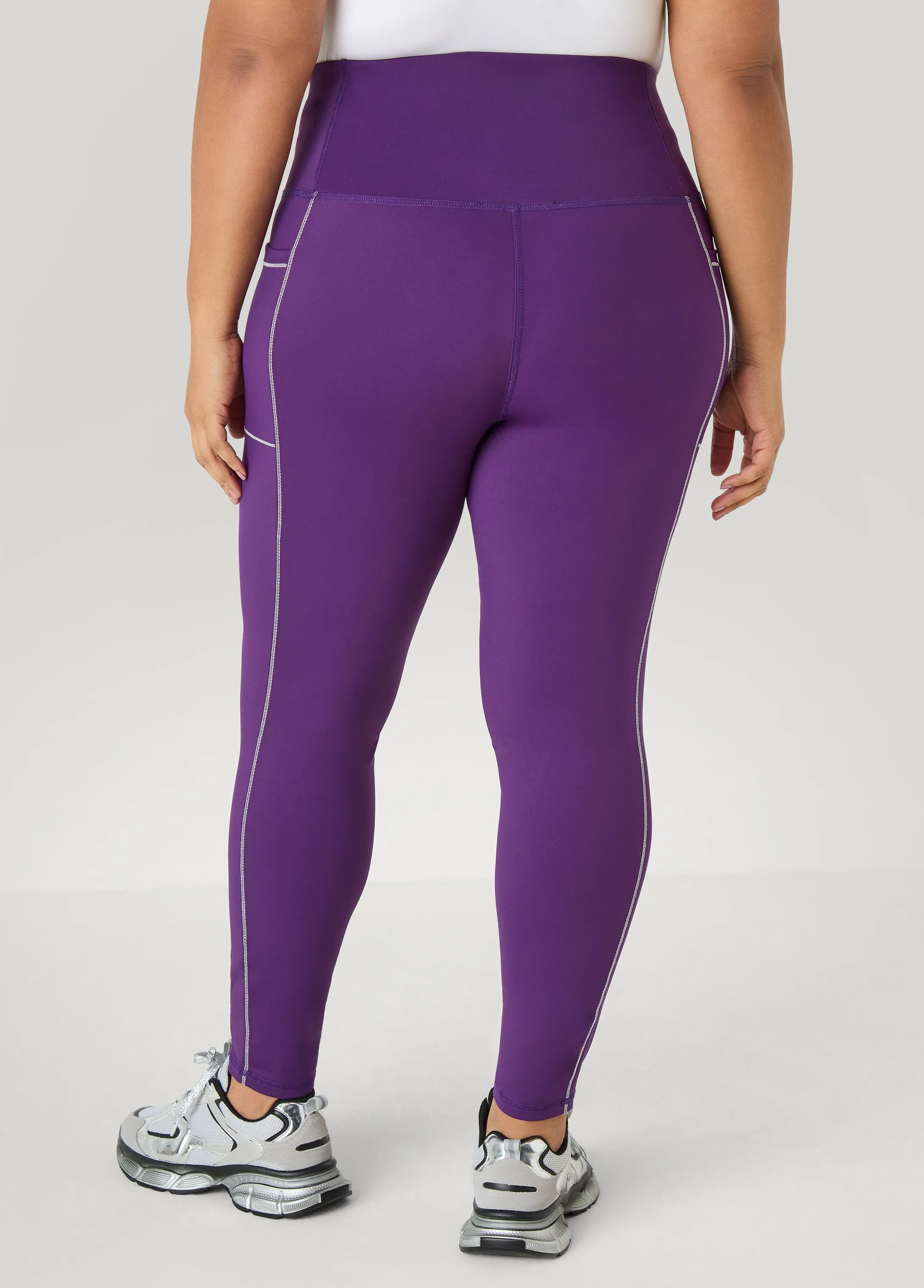 Piped High Waist Leggings sold by Ashley Stewart product image thumbnail 2